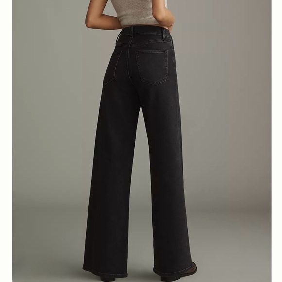 Frame Le Slim Palazzo Wide-Leg Black Jeans Size 28 - Picture 3 of 14